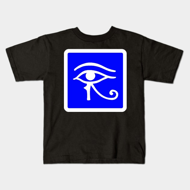 Left Eye Street Sign Kids T-Shirt by NovaOven